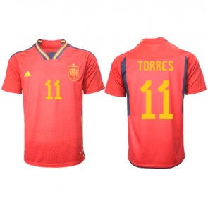 Španělsko Ferran Torres #11 Domácí Dres MS 2022 Krátkým Rukávem