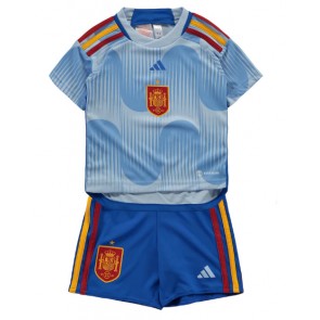 Španělsko Venkovní dres komplet pro Děti MS 2022 Krátkým Rukávem (+ Krátké kalhoty)
