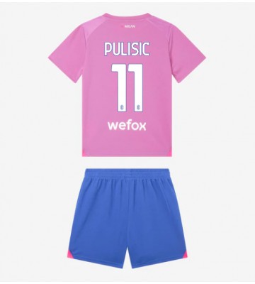 AC Milan Christian Pulisic #11 Alternativní dres komplet pro Děti 2023-24 Krátkým Rukávem (+ Krátké kalhoty)