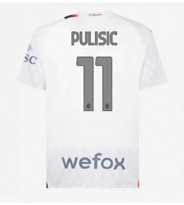 AC Milan Christian Pulisic #11 Venkovní Dres 2023-24 Krátkým Rukávem