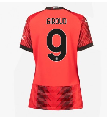 AC Milan Olivier Giroud #9 Domácí Dres pro Dámy 2023-24 Krátkým Rukávem