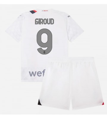 AC Milan Olivier Giroud #9 Venkovní dres komplet pro Děti 2023-24 Krátkým Rukávem (+ Krátké kalhoty)