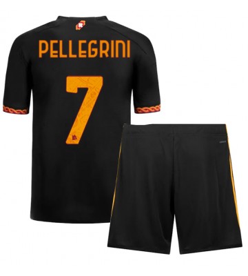 AS Roma Lorenzo Pellegrini #7 Alternativní dres komplet pro Děti 2023-24 Krátkým Rukávem (+ Krátké kalhoty)