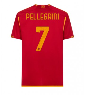AS Roma Lorenzo Pellegrini #7 Domácí Dres 2023-24 Krátkým Rukávem