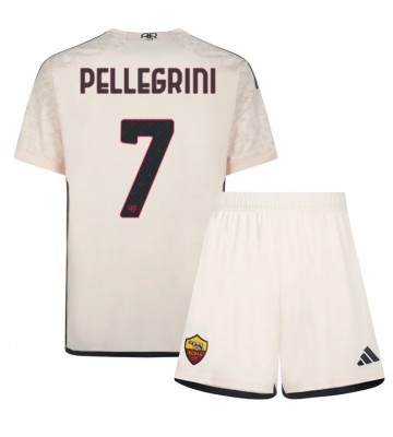 AS Roma Lorenzo Pellegrini #7 Venkovní dres komplet pro Děti 2023-24 Krátkým Rukávem (+ Krátké kalhoty)