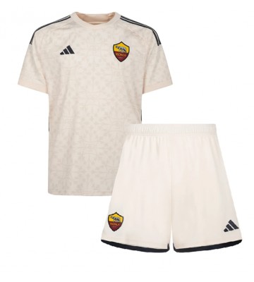 AS Roma Venkovní dres komplet pro Děti 2023-24 Krátkým Rukávem (+ Krátké kalhoty)