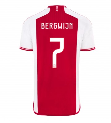 Ajax Steven Bergwijn #7 Domácí Dres 2023-24 Krátkým Rukávem