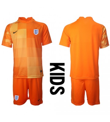 Anglie Brankář Venkovní dres komplet pro Děti MS 2022 Krátkým Rukávem (+ Krátké kalhoty)