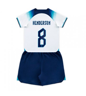 Anglie Jordan Henderson #8 Domácí dres komplet pro Děti MS 2022 Krátkým Rukávem (+ Krátké kalhoty)