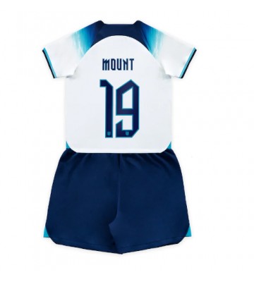 Anglie Mason Mount #19 Domácí dres komplet pro Děti MS 2022 Krátkým Rukávem (+ Krátké kalhoty)