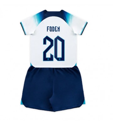 Anglie Phil Foden #20 Domácí dres komplet pro Děti MS 2022 Krátkým Rukávem (+ Krátké kalhoty)