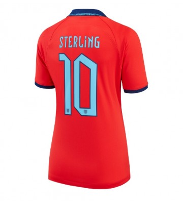 Anglie Raheem Sterling #10 Venkovní Dres pro Dámy MS 2022 Krátkým Rukávem