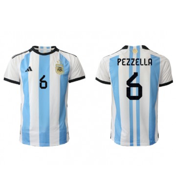 Argentina German Pezzella #6 Domácí Dres MS 2022 Krátkým Rukávem