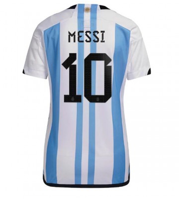 Argentina Lionel Messi #10 Domácí Dres pro Dámy MS 2022 Krátkým Rukávem
