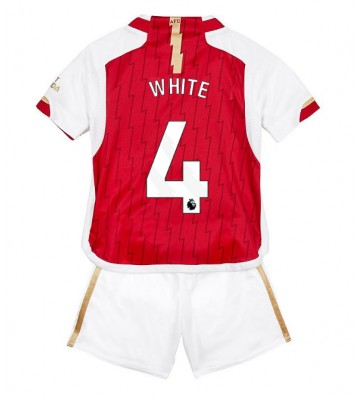 Arsenal Benjamin White #4 Domácí dres komplet pro Děti 2023-24 Krátkým Rukávem (+ Krátké kalhoty)