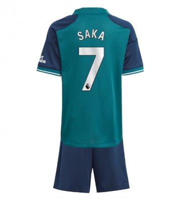 Arsenal Bukayo Saka #7 Alternativní dres komplet pro Děti 2023-24 Krátkým Rukávem (+ Krátké kalhoty)