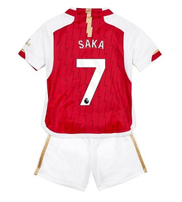 Arsenal Bukayo Saka #7 Domácí dres komplet pro Děti 2023-24 Krátkým Rukávem (+ Krátké kalhoty)