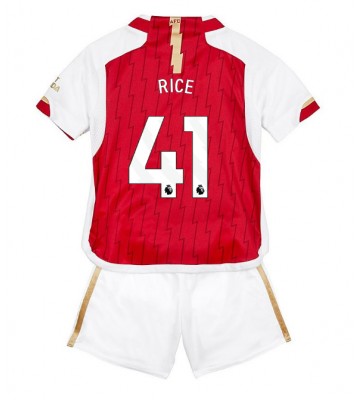 Arsenal Declan Rice #41 Domácí dres komplet pro Děti 2023-24 Krátkým Rukávem (+ Krátké kalhoty)