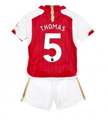 Arsenal Thomas Partey #5 Domácí dres komplet pro Děti 2023-24 Krátkým Rukávem (+ Krátké kalhoty)