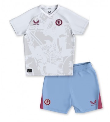 Aston Villa Venkovní dres komplet pro Děti 2023-24 Krátkým Rukávem (+ Krátké kalhoty)