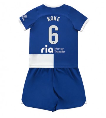Atletico Madrid Koke #6 Venkovní dres komplet pro Děti 2023-24 Krátkým Rukávem (+ Krátké kalhoty)