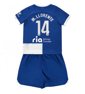 Atletico Madrid Marcos Llorente #14 Venkovní dres komplet pro Děti 2023-24 Krátkým Rukávem (+ Krátké kalhoty)
