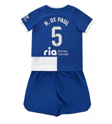 Atletico Madrid Rodrigo De Paul #5 Venkovní dres komplet pro Děti 2023-24 Krátkým Rukávem (+ Krátké kalhoty)