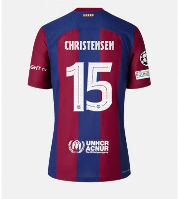 Barcelona Andreas Christensen #15 Domácí Dres 2023-24 Krátkým Rukávem