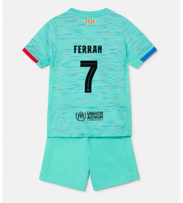 Barcelona Ferran Torres #7 Alternativní dres komplet pro Děti 2023-24 Krátkým Rukávem (+ Krátké kalhoty)