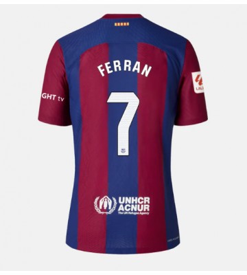 Barcelona Ferran Torres #7 Domácí Dres pro Dámy 2023-24 Krátkým Rukávem