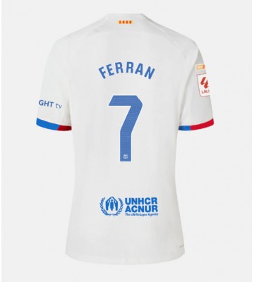 Barcelona Ferran Torres #7 Venkovní Dres 2023-24 Krátkým Rukávem
