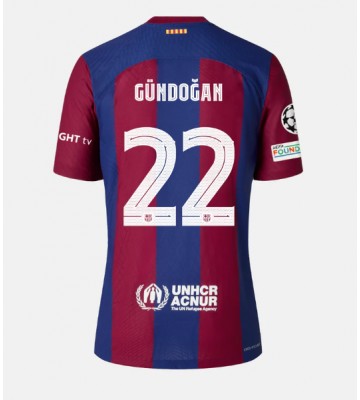 Barcelona Ilkay Gundogan #22 Domácí Dres 2023-24 Krátkým Rukávem