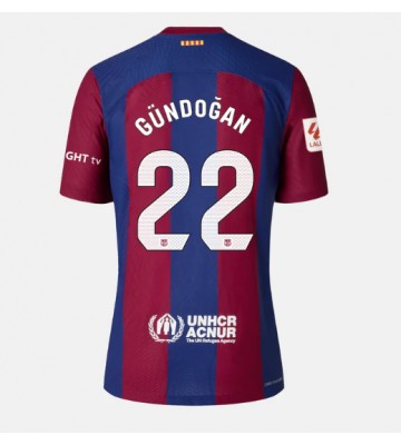 Barcelona Ilkay Gundogan #22 Domácí Dres pro Dámy 2023-24 Krátkým Rukávem