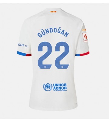 Barcelona Ilkay Gundogan #22 Venkovní Dres 2023-24 Krátkým Rukávem