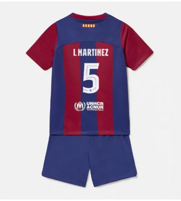 Barcelona Inigo Martinez #5 Domácí dres komplet pro Děti 2023-24 Krátkým Rukávem (+ Krátké kalhoty)