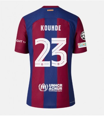 Barcelona Jules Kounde #23 Domácí Dres 2023-24 Krátkým Rukávem