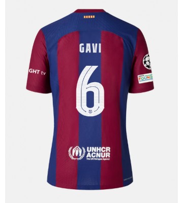 Barcelona Paez Gavi #6 Domácí Dres 2023-24 Krátkým Rukávem