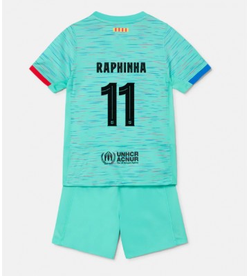 Barcelona Raphinha Belloli #11 Alternativní dres komplet pro Děti 2023-24 Krátkým Rukávem (+ Krátké kalhoty)