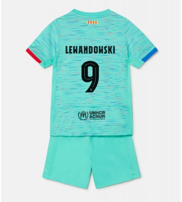 Barcelona Robert Lewandowski #9 Alternativní dres komplet pro Děti 2023-24 Krátkým Rukávem (+ Krátké kalhoty)