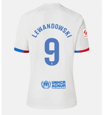 Barcelona Robert Lewandowski #9 Venkovní Dres 2023-24 Krátkým Rukávem