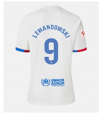 Barcelona Robert Lewandowski #9 Venkovní Dres pro Dámy 2023-24 Krátkým Rukávem