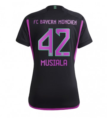 Bayern Munich Jamal Musiala #42 Venkovní Dres pro Dámy 2023-24 Krátkým Rukávem