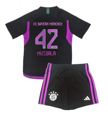 Bayern Munich Jamal Musiala #42 Venkovní dres komplet pro Děti 2023-24 Krátkým Rukávem (+ Krátké kalhoty)
