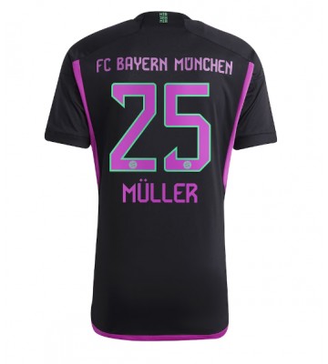 Bayern Munich Thomas Muller #25 Venkovní Dres 2023-24 Krátkým Rukávem