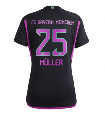 Bayern Munich Thomas Muller #25 Venkovní Dres pro Dámy 2023-24 Krátkým Rukávem