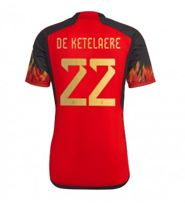 Belgie Charles De Ketelaere #22 Domácí Dres MS 2022 Krátkým Rukávem