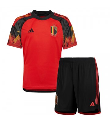 Belgie Domácí dres komplet pro Děti MS 2022 Krátkým Rukávem (+ Krátké kalhoty)