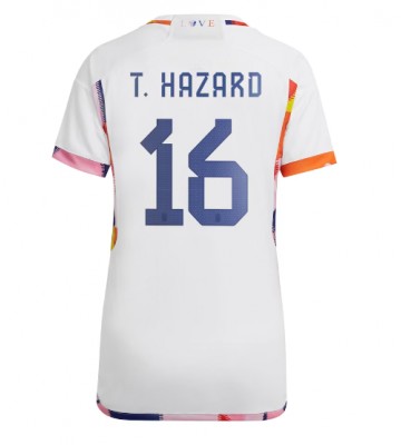 Belgie Thorgan Hazard #16 Venkovní Dres pro Dámy MS 2022 Krátkým Rukávem