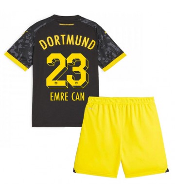 Borussia Dortmund Emre Can #23 Venkovní dres komplet pro Děti 2023-24 Krátkým Rukávem (+ Krátké kalhoty)