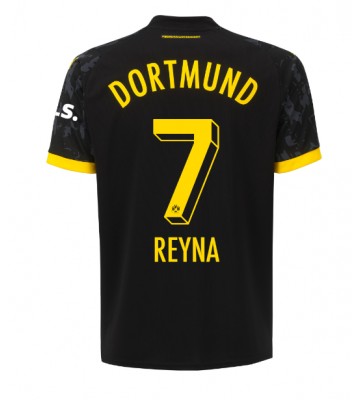 Borussia Dortmund Giovanni Reyna #7 Venkovní Dres 2023-24 Krátkým Rukávem
